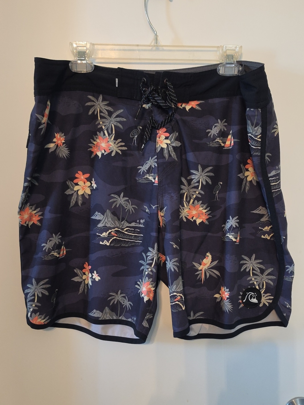 Quiksilver Navy Tropical Floral Boardshorts
